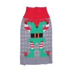 Dog Sweater Striped Christmas Snowflake Style Turtleneck Fall And Winter Clothes For Small Medium Dogs