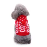Dog Sweater Striped Christmas Snowflake Style Turtleneck Fall And Winter Clothes For Small Medium Dogs