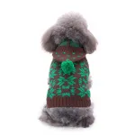 Dog Sweater Striped Christmas Snowflake Style Turtleneck Fall And Winter Clothes For Small Medium Dogs