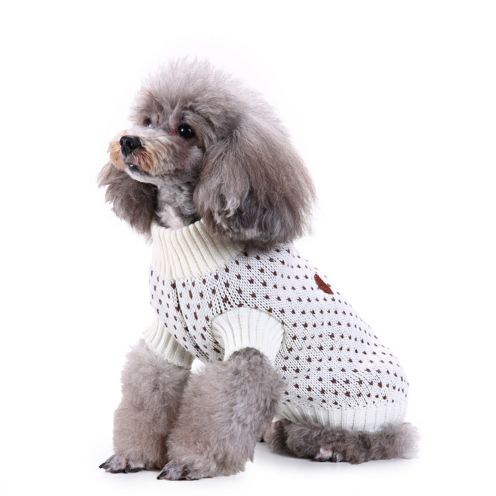 Dog Sweater Striped Christmas Snowflake Style Turtleneck Fall And Winter Clothes For Small Medium Dogs