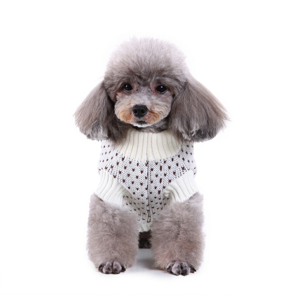 Dog Sweater Striped Christmas Snowflake Style Turtleneck Fall And Winter Clothes For Small Medium Dogs