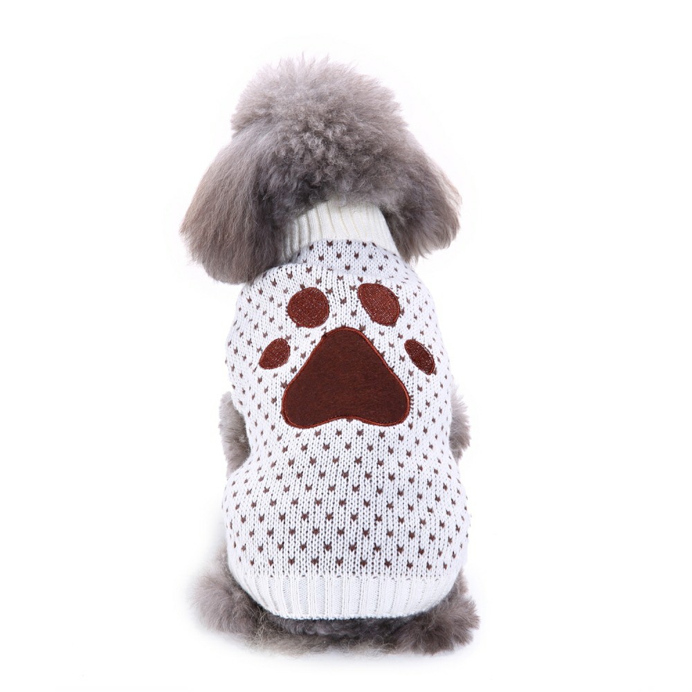 Dog Sweater Striped Christmas Snowflake Style Turtleneck Fall And Winter Clothes For Small Medium Dogs