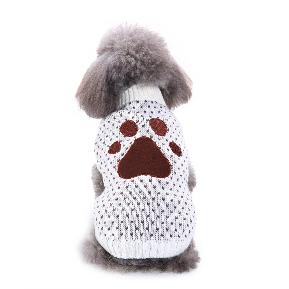 Dog Sweater Striped Christmas Snowflake Style Turtleneck Fall And Winter Clothes For Small Medium Dogs