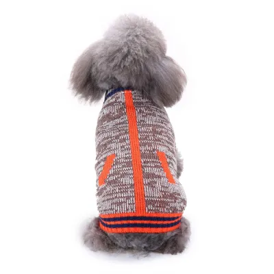 Dog Sweater Multi-style High Collar Autumn Winter Coat Pet Clothes For Small Medium Dogs 01