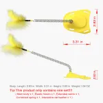 Cat Teaser Wand Cat Interactive Feather Toys Foot Funny Control Feather Stick IQ Training Exercise Playing Cat Toys