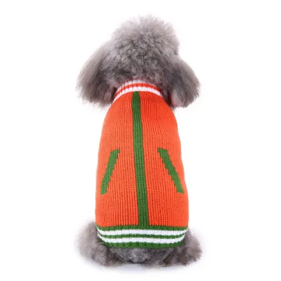 Dog Sweater Multi-style High Collar Autumn Winter Coat Pet Clothes For Small Medium Dogs 02