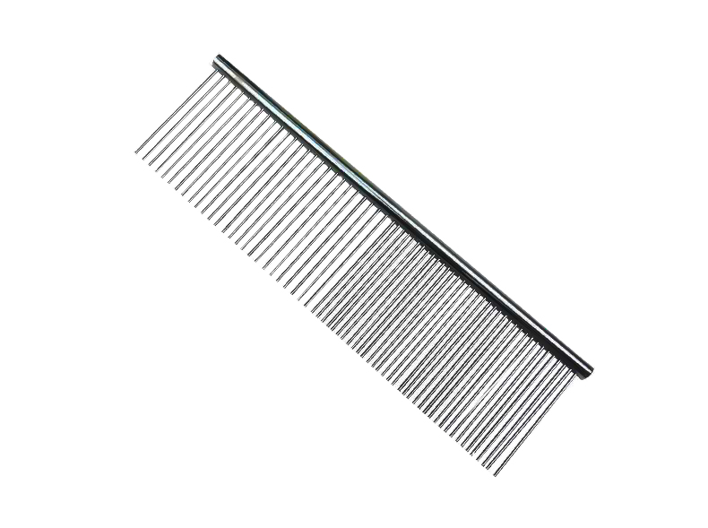 Cat Dog Double Tooth Long Row Steel Comb