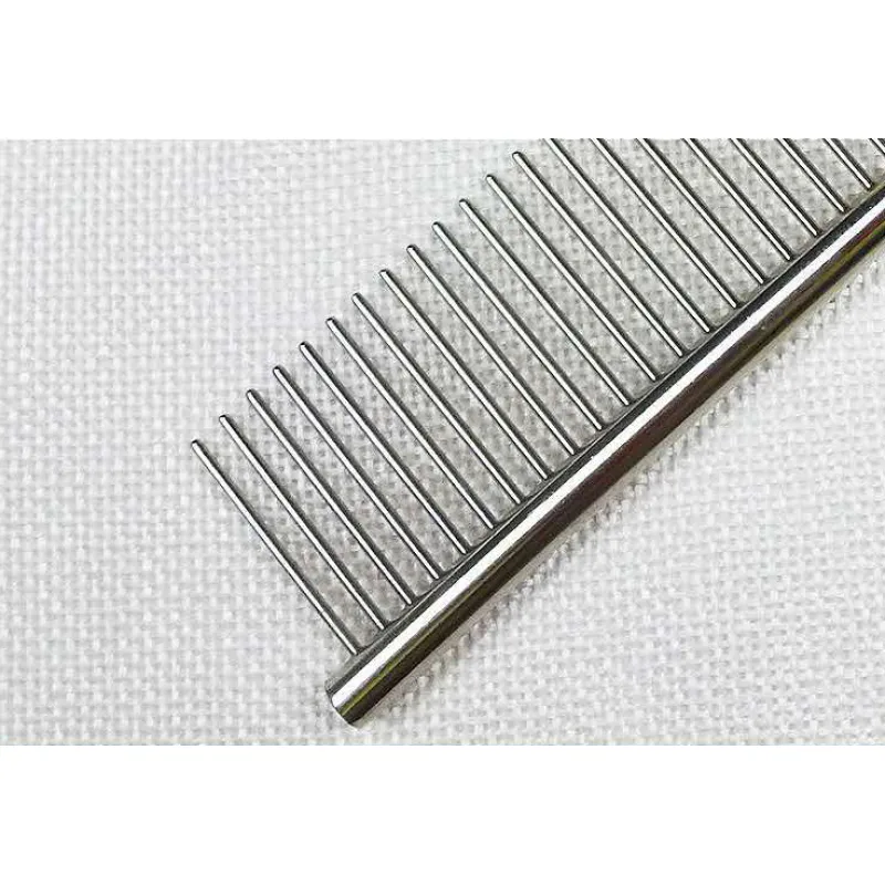 Cat Dog Double Tooth Long Row Steel Comb