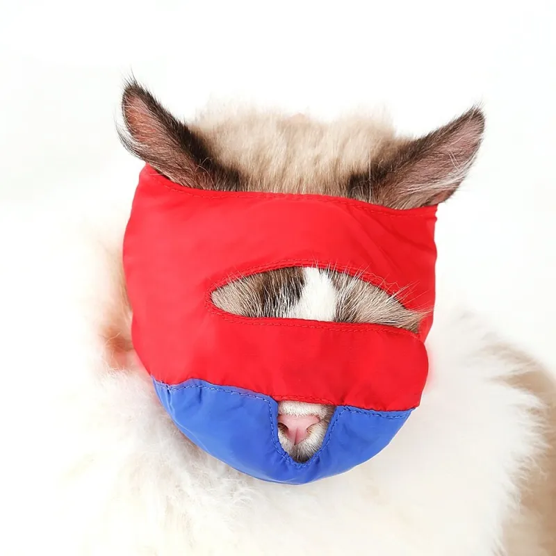 DOGLEMI Cat Mouth Nylon Mouth Cover Adjustable Cat Mask To Prevent Eating Bite And Barking04