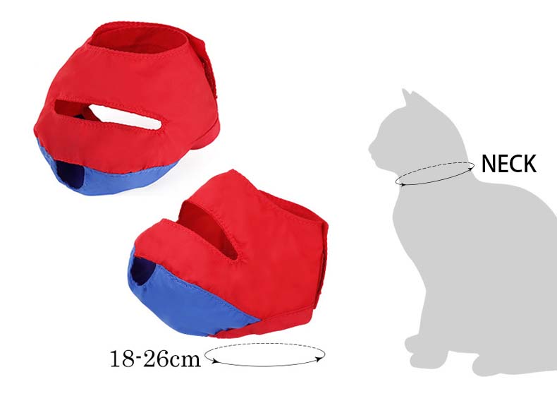 DOGLEMI Cat Mouth Nylon Mouth Cover Adjustable Cat Mask To Prevent Eating Bite And Barking