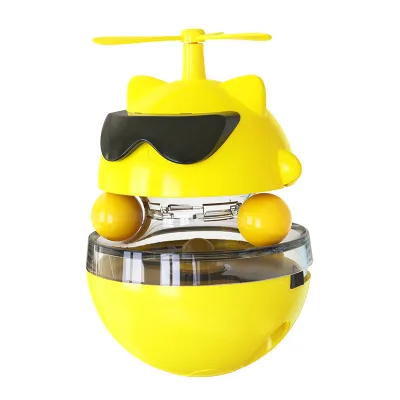 Cat Slow Food Toy Electric Laser Interactive Game Pet Food Tumbler Treat Dispenser Toy 02