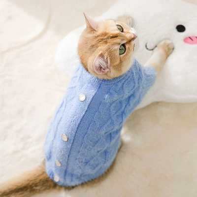 Cat Faux Mink Knit Sweater Warm Clothes Comfortable Cat Knitted Autumn And Winter Clothing 01