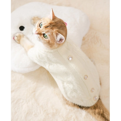 Cat Faux Mink Knit Sweater Warm Clothes Comfortable Cat Knitted Autumn And Winter Clothing 02