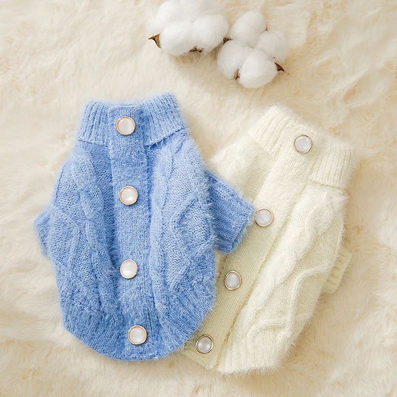Cat Faux Mink Knit Sweater Warm Clothes Comfortable Cat Knitted Autumn And Winter Clothing