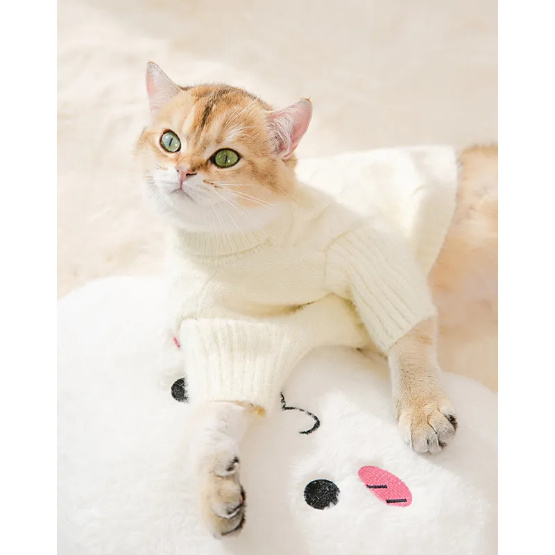 Cat Faux Mink Knit Sweater Warm Clothes Comfortable Cat Knitted Autumn And Winter Clothing