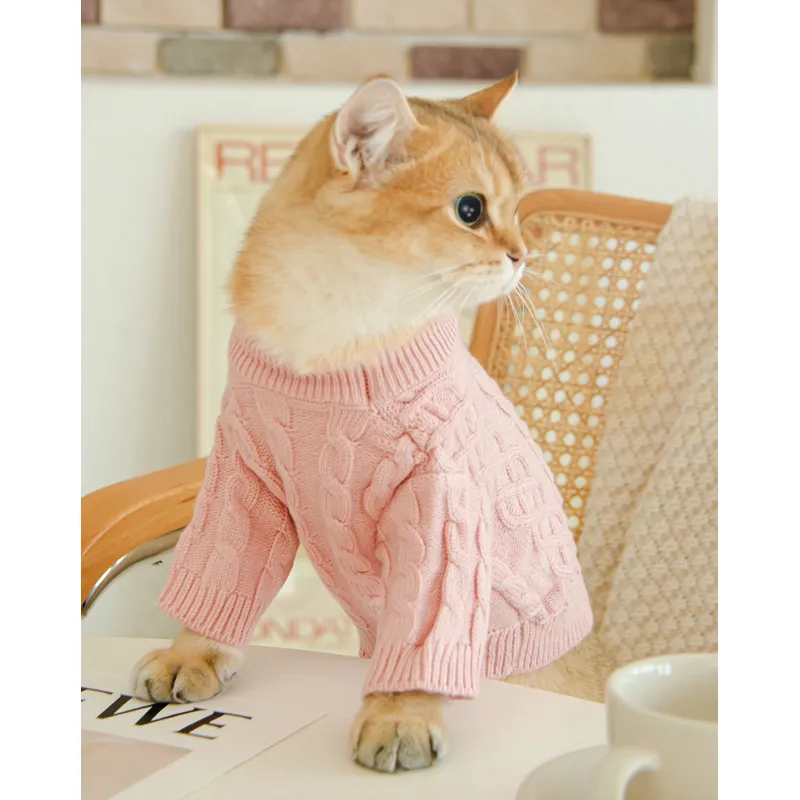 Cat Twist Knitting Sweater Warm And Comfortable Cat Autumn And Winter Clothing