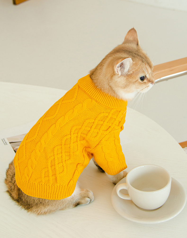 Cat Twist Knitting Sweater Warm And Comfortable Cat Autumn And Winter Clothing