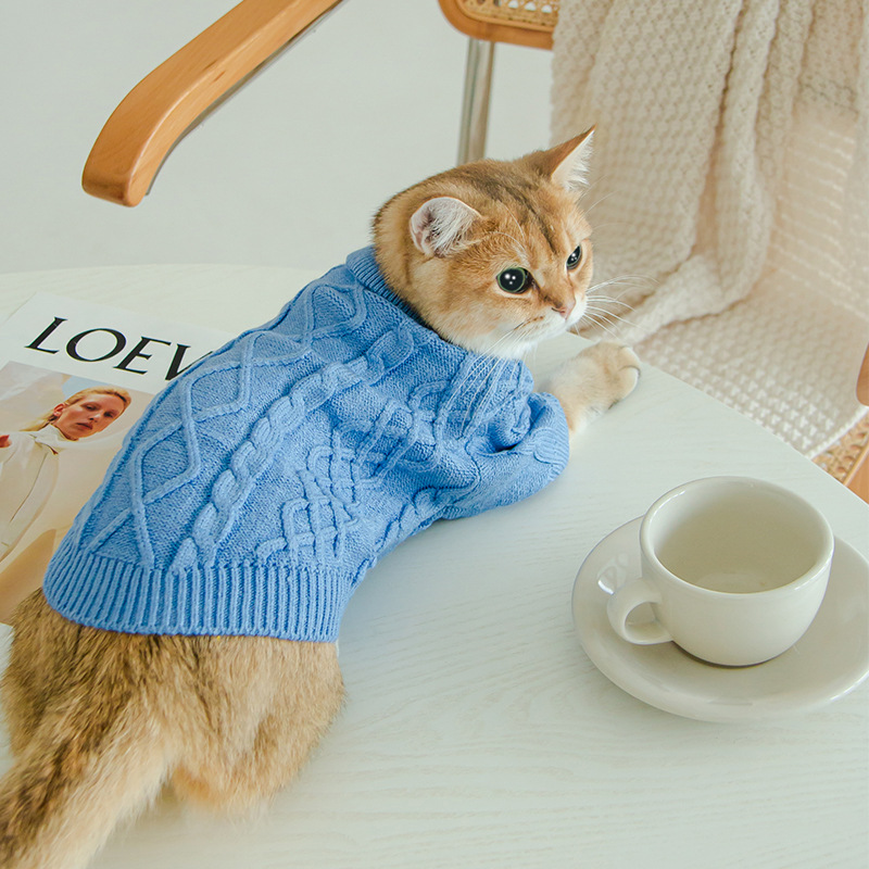 Cat Twist Knitting Sweater Warm And Comfortable Cat Autumn And Winter Clothing