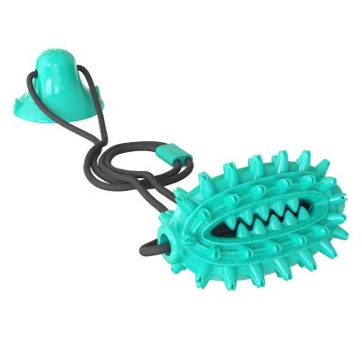 Dog Bite Chew Toys Single Suction Cup Cactus Rope Ball 01