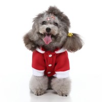 Christmas Dog Quadruped Costume Fall dog Costume Little Red Riding Hood Gloves Style Holiday Coral Fleece Pet Pajamas
