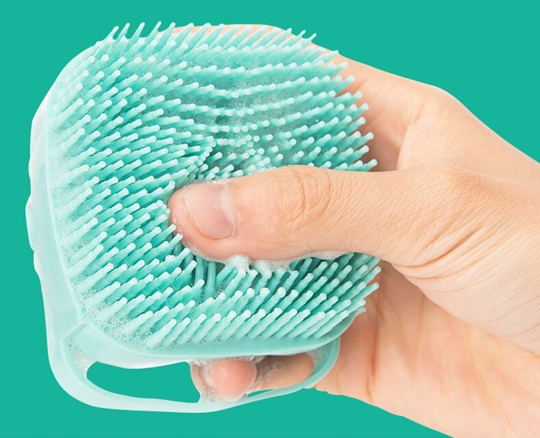 Cat Dog Square Silicone Bath Brush