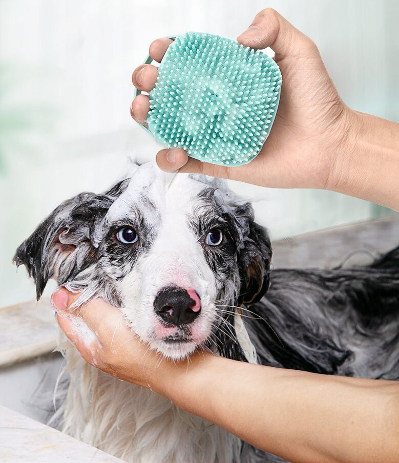 Cat Dog Square Silicone Bath Brush