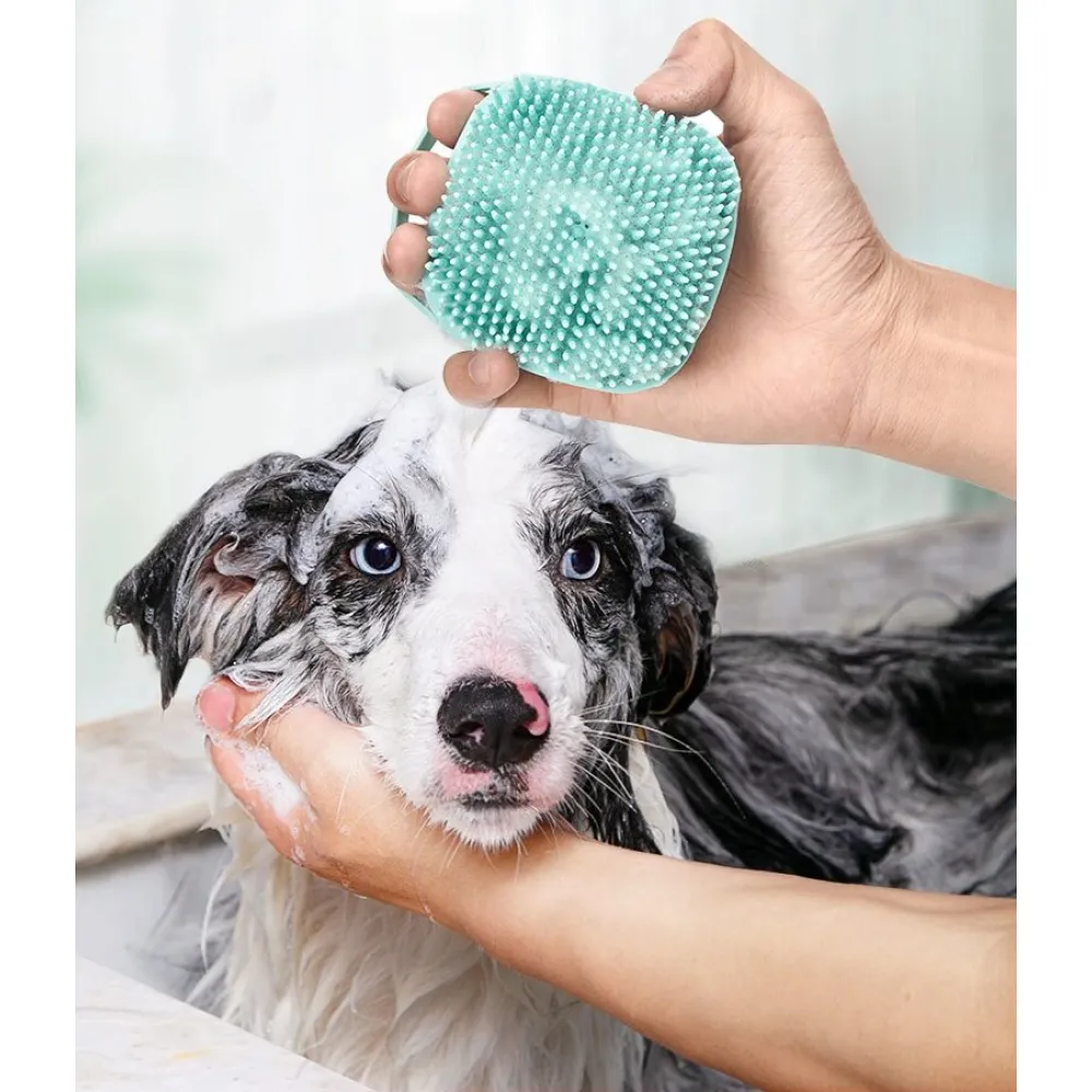 Cat Dog Square Silicone Bath Brush