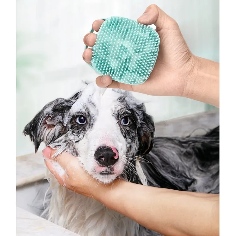 Cat Dog Square Silicone Bath Brush