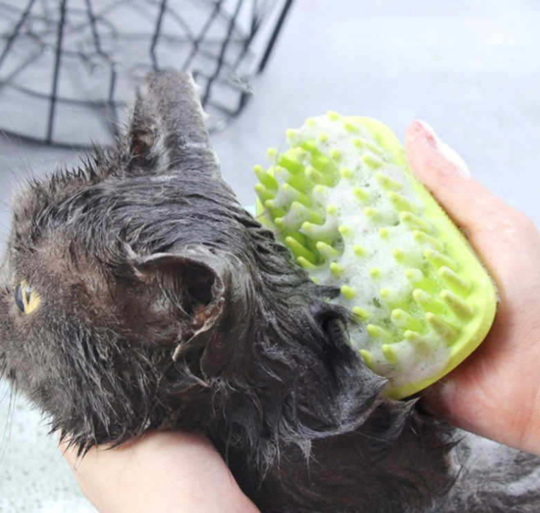 Cat Dog Square Silicone Massage Brush