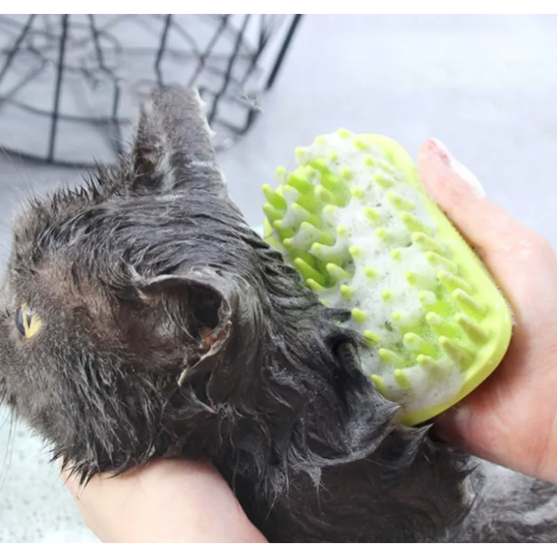 Cat Dog Square Silicone Massage Brush