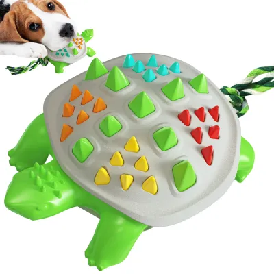 Dog Chew Toy Rubber Turtle Training Slow Feeder 01