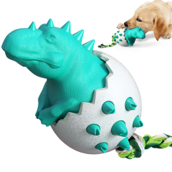 Dog Chew Toy Dinosaur Eggs Cleaning Rubber Toy Training Slow Feeder