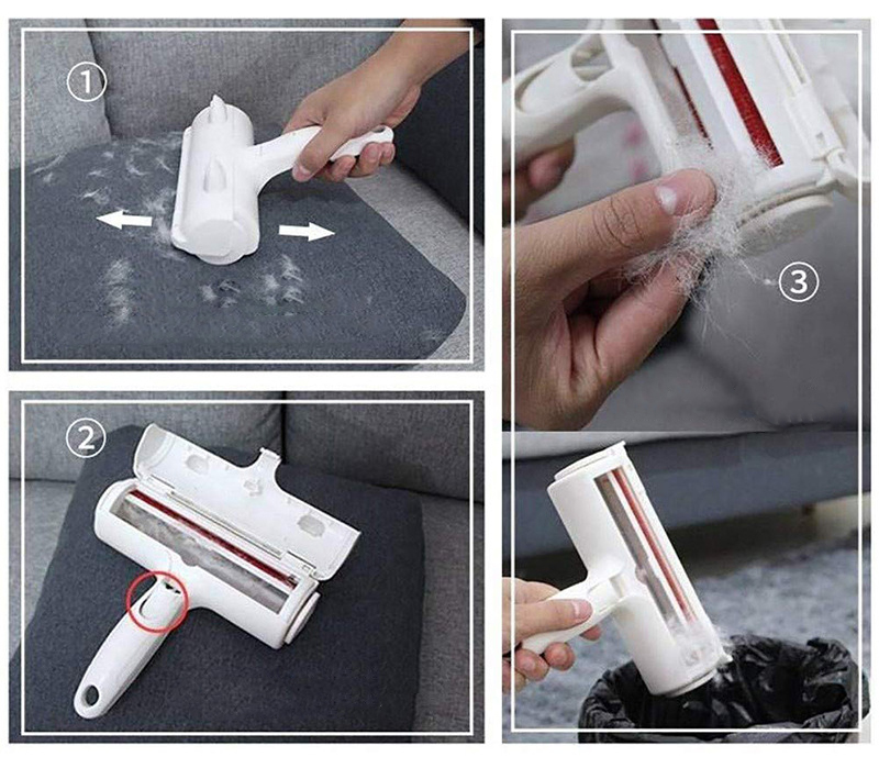 Dog Rotary Roller Hair Remover Sticky Brush