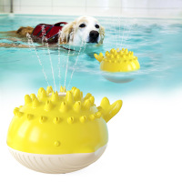 Dog Chew Toys Electric puffer fish Floating Swimming Pool Toy Relieving Interactive Tooth Brush Molar
