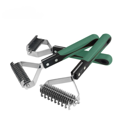 Cat Dog Stainless Steel Double Sided Cleaning Rake Comb 01