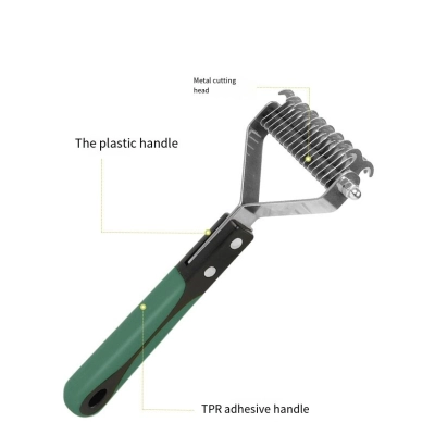 Cat Dog Stainless Steel Double Sided Cleaning Rake Comb 02