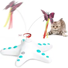 Cat Teaser Wand Cat Toy 360 Degree Rotating Automatic Toy Electronic Butterfly Cat Toys01