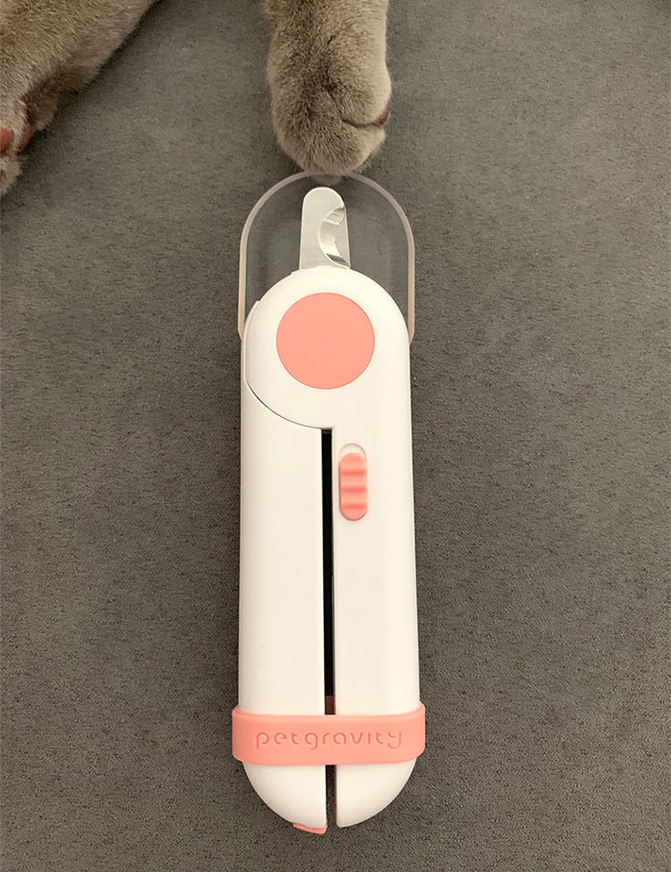 Cat Dog Led Light Nail Clipper With Safety Guard