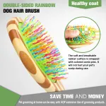 Cat Dog Bristles Brush With Stainless Steel Needles