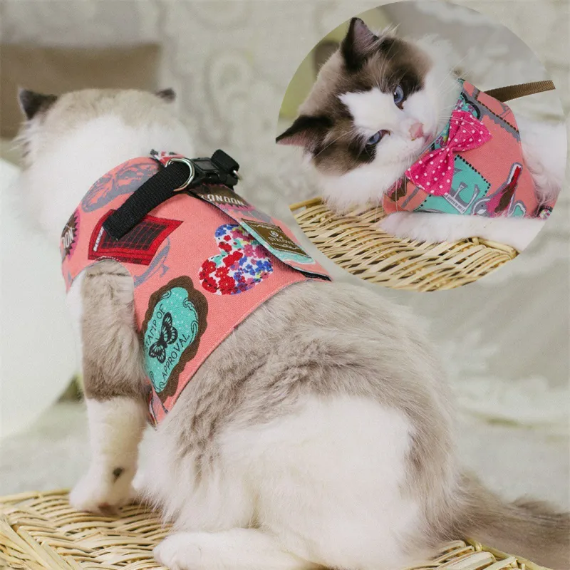 Fashion Vest Drawstring Comfortable Fit Vest Sleeveless Design Makes Cat Movement More Convenient06