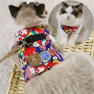 Fashion Vest Drawstring Comfortable Fit Vest Sleeveless Design Makes Cat Movement More Convenient 01
