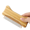 Cat Comb & Brush Comb Bamboo Wood Cat Ear Flea Comb