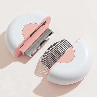 Cat Dog Stainless Steel Massage Shell Combs 02