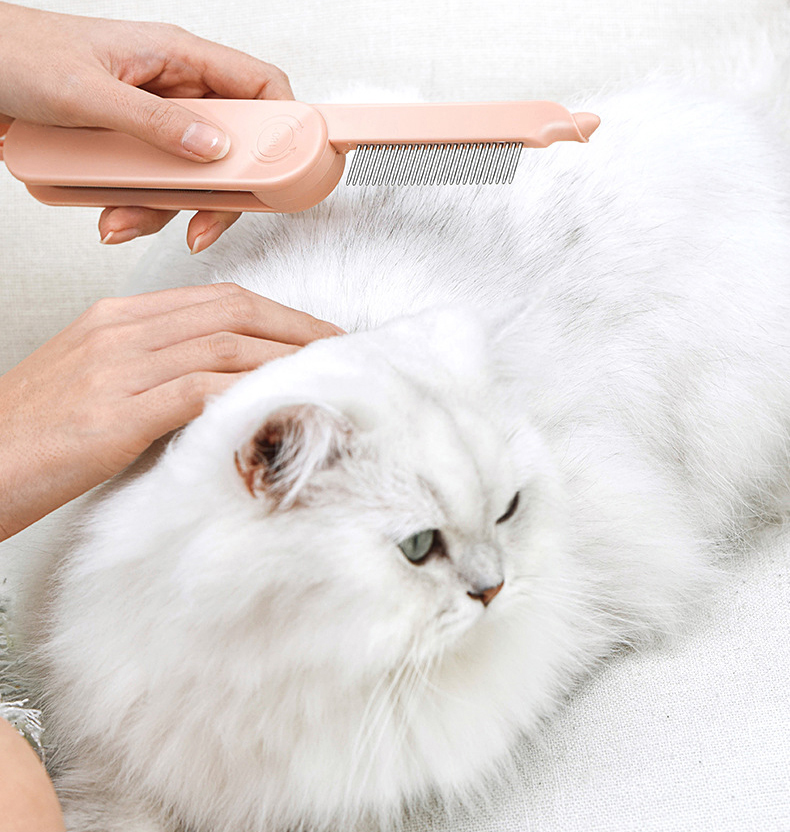 Cat Dog Stainless Steel Double Sided 2 In 1 Folding Comb