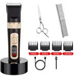 Cat Dog Wireless Electric Hair Clipper With Scissors Steel Comb