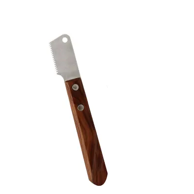 Dog Wooden Handle Grooming Stripper 02