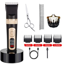 Cat Dog Hair Clippers Cat Dog Hair Trimmer Pet Electric Hair Clipper Silent Hair Clipper With Desktop Charger With Pet Foot Hair Blade