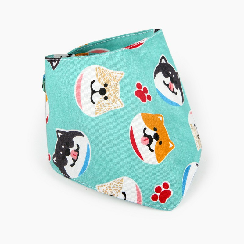 Cat Triangle Towel Fashionable And Cute Pure Cotton Saliva Towel Buttons Are Flexible To Adjust The Size