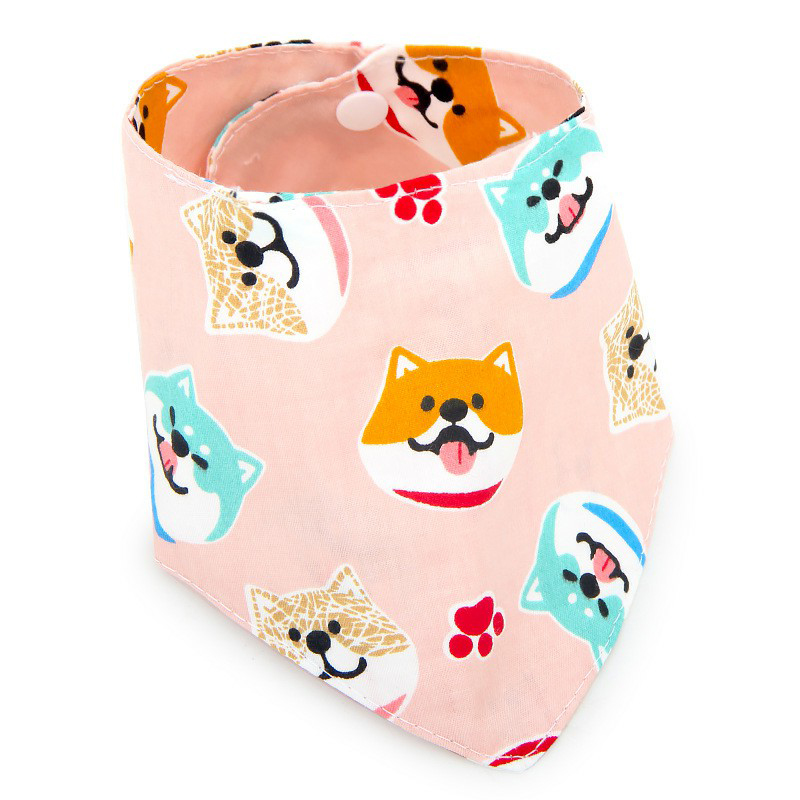 Cat Triangle Towel Fashionable And Cute Pure Cotton Saliva Towel Buttons Are Flexible To Adjust The Size
