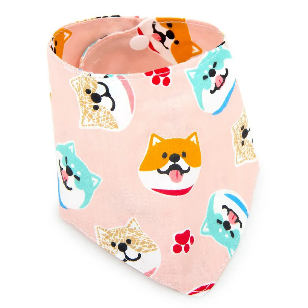 Cat Triangle Towel Fashionable And Cute Pure Cotton Saliva Towel Buttons Are Flexible To Adjust The Size